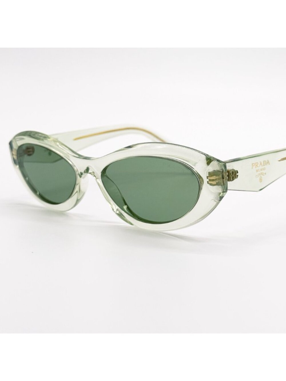 NEW PRADA SUNGLASSES PR26ZS 14R20E TRANSPARENT MINT WOMEN PR 26ZS 14R20E, SPR 26 - Picture 5 of 12